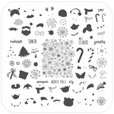 Cast Of Christmas Cuties (CjSC-62)  - CJS Medium Stamping Plate